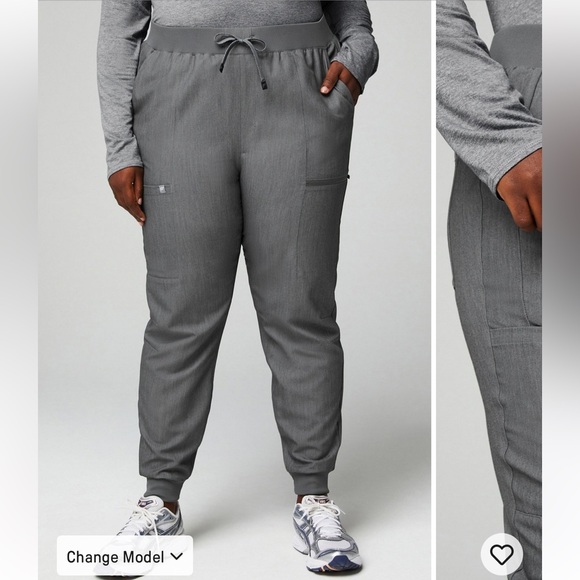 Fabletics Scrubs On-Call Joggers Heather Gray - Picture 10 of 11